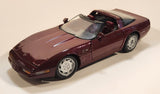 Maisto 1992 Corvette ZR-1 Burgundy Purple 1/18 Scale Die Cast Toy Car Vehicle with Opening Doors Hood Trunk