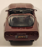 Maisto 1992 Corvette ZR-1 Burgundy Purple 1/18 Scale Die Cast Toy Car Vehicle with Opening Doors Hood Trunk