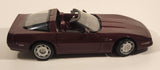 Maisto 1992 Corvette ZR-1 Burgundy Purple 1/18 Scale Die Cast Toy Car Vehicle with Opening Doors Hood Trunk