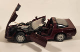 Maisto 1992 Corvette ZR-1 Burgundy Purple 1/18 Scale Die Cast Toy Car Vehicle with Opening Doors Hood Trunk