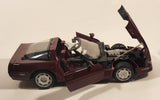Maisto 1992 Corvette ZR-1 Burgundy Purple 1/18 Scale Die Cast Toy Car Vehicle with Opening Doors Hood Trunk
