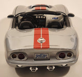 Burago 1999 Shelby Series 1 Silver with Red Stripes 1/18 Scale Die Cast Toy Car Vehicle with Opening Doors Hood