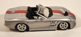 Burago 1999 Shelby Series 1 Silver with Red Stripes 1/18 Scale Die Cast Toy Car Vehicle with Opening Doors Hood