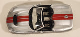 Burago 1999 Shelby Series 1 Silver with Red Stripes 1/18 Scale Die Cast Toy Car Vehicle with Opening Doors Hood