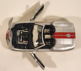 Burago 1999 Shelby Series 1 Silver with Red Stripes 1/18 Scale Die Cast Toy Car Vehicle with Opening Doors Hood