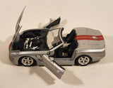 Burago 1999 Shelby Series 1 Silver with Red Stripes 1/18 Scale Die Cast Toy Car Vehicle with Opening Doors Hood