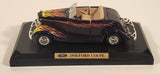 Redbox 1934 Ford Coupe Convertible Purple with Flames 1/24 Scale Die Cast Toy Car Vehicle with Opening Doors Hood Trunk