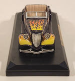 Redbox 1934 Ford Coupe Convertible Purple with Flames 1/24 Scale Die Cast Toy Car Vehicle with Opening Doors Hood Trunk