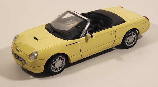 Maisto Ford Thunderbird Yellow 1/18 Scale Die Cast Toy Car Vehicle with Opening Doors Hood Trunk