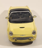 Maisto Ford Thunderbird Yellow 1/18 Scale Die Cast Toy Car Vehicle with Opening Doors Hood Trunk