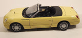 Maisto Ford Thunderbird Yellow 1/18 Scale Die Cast Toy Car Vehicle with Opening Doors Hood Trunk Missing Mirrors