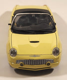 Maisto Ford Thunderbird Yellow 1/18 Scale Die Cast Toy Car Vehicle with Opening Doors Hood Trunk Missing Mirrors