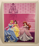 Disney Princess Cinderella Belle Ariel 8 5/8" x 10 5/8" Wood Wall Plaque Picture
