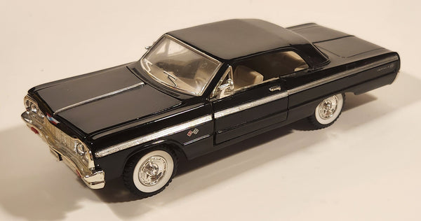 Superior Sunnyside SS 8701 1964 Chevrolet Impala Black 1/24 Scale Die Cast Toy Car Vehicle with Opening Doors and Hood