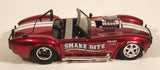 Jada Toys No. 30978 1965 Shelby Cobra 427 S/C Snake Bite Red 1/24 Scale Die Cast Toy Car Vehicle with Opening Doors Hood Trunk