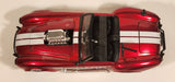 Jada Toys No. 30978 1965 Shelby Cobra 427 S/C Snake Bite Red 1/24 Scale Die Cast Toy Car Vehicle with Opening Doors Hood Trunk