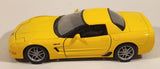 Maisto 2002 Corvette Yellow 1/24 Scale Die Cast Toy Car Vehicle with Opening Doors and Hood