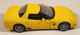 Maisto 2002 Corvette Yellow 1/24 Scale Die Cast Toy Car Vehicle with Opening Doors and Hood