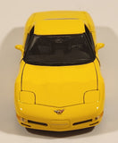 Maisto 2002 Corvette Yellow 1/24 Scale Die Cast Toy Car Vehicle with Opening Doors and Hood