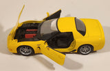 Maisto 2002 Corvette Yellow 1/24 Scale Die Cast Toy Car Vehicle with Opening Doors and Hood