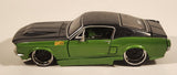 Maisto Custom Shop 1987 Ford Mustang GT Green and Black 1/24 Scale Die Cast Toy Car Vehicle with Opening Doors Hood Trunk