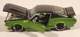 Maisto Custom Shop 1987 Ford Mustang GT Green and Black 1/24 Scale Die Cast Toy Car Vehicle with Opening Doors Hood Trunk