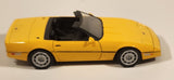 Motor Max No. 73298 1986 Corvette Convertible Yellow 1/24 Scale Die Cast Toy Car Vehicle with Opening Doors and Hood