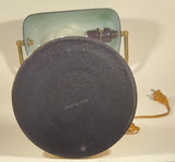 Vintage Curved Green Glass on Brass Bankers Desk Lamp 14" Tall