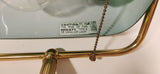Vintage Curved Green Glass on Brass Bankers Desk Lamp 14" Tall