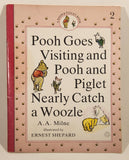 1990 A Pooh & Piglet Book Pooh Goes Visiting and Pooh and Piglet Nearly Catch a Woozle Book #2 By A. A. Milne