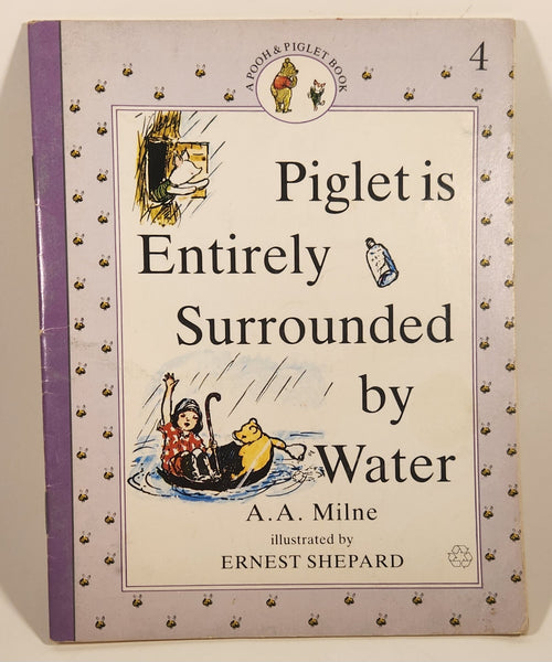 1990 A Pooh & Piglet Book Piglet is Entirely Surrounded by Water Book #4 By A. A. Milne