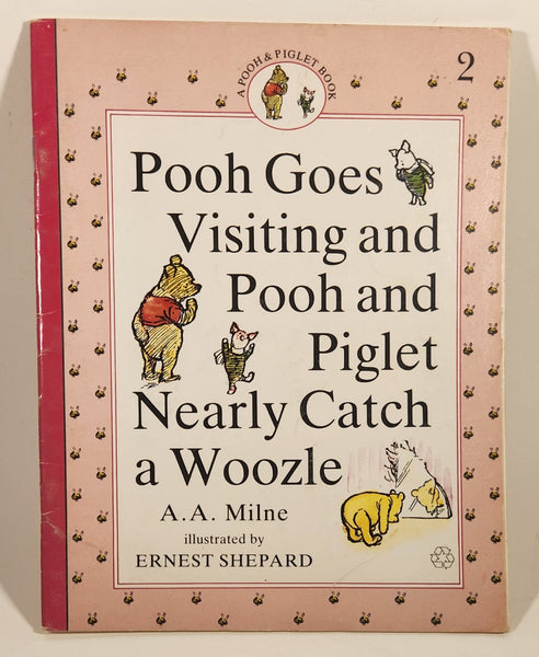 1990 A Pooh & Piglet Book Pooh Goes Visiting and Pooh and Piglet Nearly Catch a Woozle Book #2 By A. A. Milne