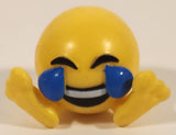 2016 Fun 2 Play Crying Tears of Joy Yellow Emoji 1 3/8" Squishy Emoji Figure Pencil Topper
