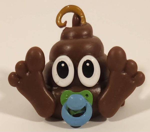 2017 Fun 2 Play Brown Poo-nicorn with Pacifier Soother 1 3/8" Squishy Emoji Figure Pencil Topper
