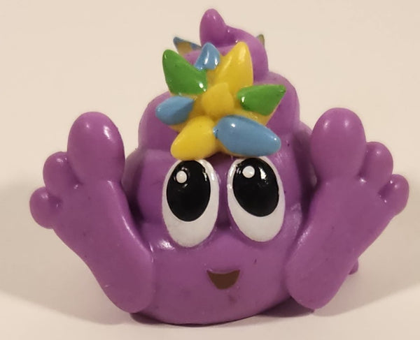 2017 Fun 2 Play Purple Poo-nicorn with Blue Green Yellow Spikes 1 3/8" Squishy Emoji Figure Pencil Topper