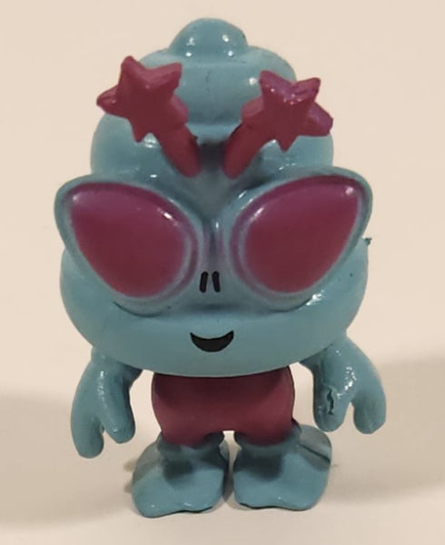 Bug Like Alien 1 1/2" Blue and Pink Squishy Rubber Toy Figure
