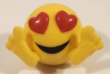 2016 Fun 2 Play Smiling Face with Heart Eyes Yellow Emoji 1 3/8" Squishy Emoji Figure Pencil Topper