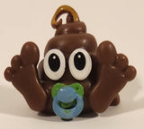 2017 Fun 2 Play Brown Poo-nicorn with Pacifier Soother 1 3/8" Squishy Emoji Figure Pencil Topper