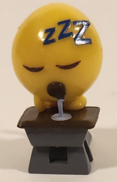 2016 Fun 2 Play Student Emoji Asleep in School Desk 1 1/4" Emoji PVC Toy Figure