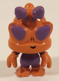 Bug Like Alien 1 1/2" Orange and Purple Squishy Rubber Toy Figure