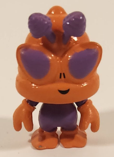 Bug Like Alien 1 1/2" Orange and Purple Squishy Rubber Toy Figure