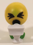 2016 Fun 2 Play Emoji Puking in Toilet 1 1/4" Emoji PVC Toy Figure