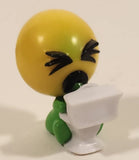 2016 Fun 2 Play Emoji Puking in Toilet 1 1/4" Emoji PVC Toy Figure