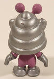 Bug Like Alien 1 1/2" Silver and Pink Squishy Rubber Toy Figure
