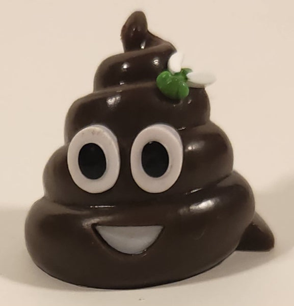 2016 Fun 2 Play Brown Poo Dung Smelvin with Fly 1 1/4" PVC Emoji Figure