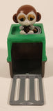 2018 Jazwares Feisty Pets Mini Misfits Grandmaster Funk Monkey 1 1/2" Toy Figure with Moving Mouth and Eyes Including Green Carrier Crate