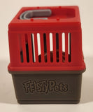 2018 Jazwares Feisty Pets Mini Misfits Sir Growls-A-Lot Brown Bear 1 7/8" Toy Figure with Moving Mouth and Eyes Including Red Carrier Crate