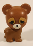 2018 Jazwares Feisty Pets Mini Misfits Sir Growls-A-Lot Brown Bear 1 7/8" Toy Figure with Moving Mouth and Eyes Including Red Carrier Crate