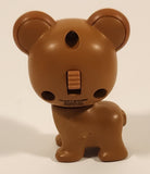 2018 Jazwares Feisty Pets Mini Misfits Sir Growls-A-Lot Brown Bear 1 7/8" Toy Figure with Moving Mouth and Eyes Including Red Carrier Crate