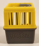 2018 Jazwares Feisty Pets Mini Misfits Junkyard Jeff The Goat 1 5/8" Toy Figure with Moving Mouth and Eyes Including Yellow Carrier Crate